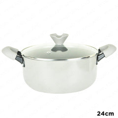 HOME ESSENCE by MASFLEX 24cm 2Layer Non-stick Induction Casserole Gauge Aluminum Cookware NS-24C