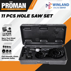 Proman by Winland 11pcs Hole Saw Set 3/4" to 2-1/2" RR-553