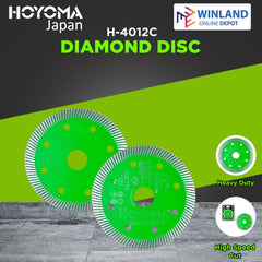 Hoyoma japan by Winland Diamond Cutting Disc Wheel Thin Turbo 4inch 105 x 1.2 x 8mm H-4012C
