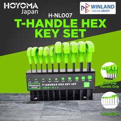 Hoyoma japan by Winland 10pcs T-Handle Hex Key Set H-NL007