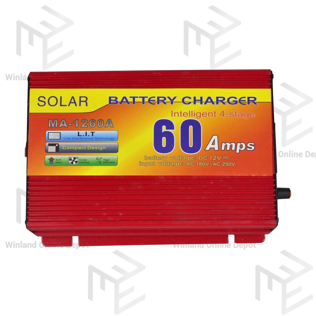 Suoer by Winland Battery Charger Switch Mode Battery Charger Intelligent 4-Stage MA-1260A