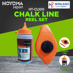 Hoyoma japan by Winland Chalk Line Reel Set 130g Pitik with Level Bar 100M HT-CL100