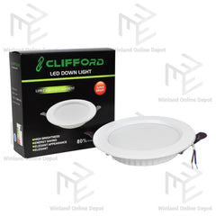 Clifford Synthetic Recessed Round Panel | LED Down Light Daylight