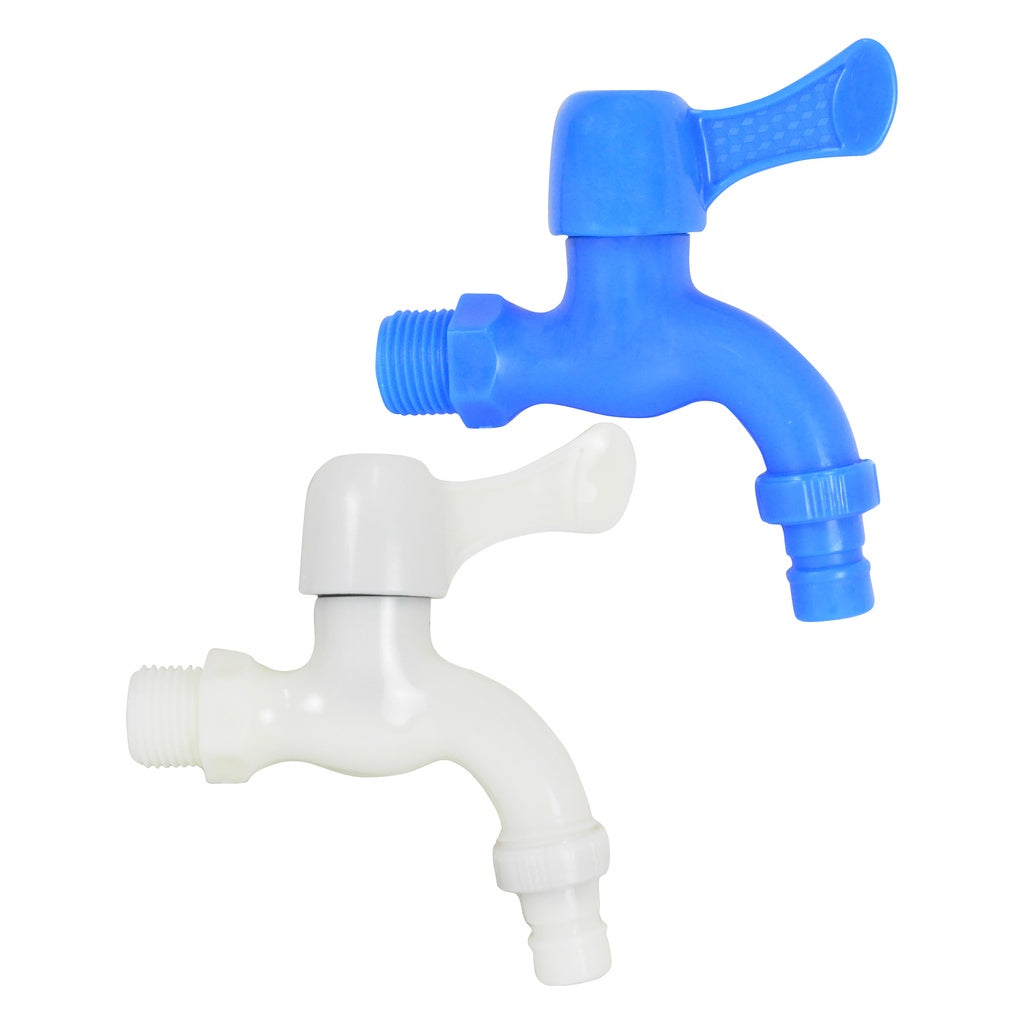 [2787]WBC PVC Faucet HB-Blue / PVC Faucet HB-White with Hose Bibb SOLD PER PIECE "GLT"