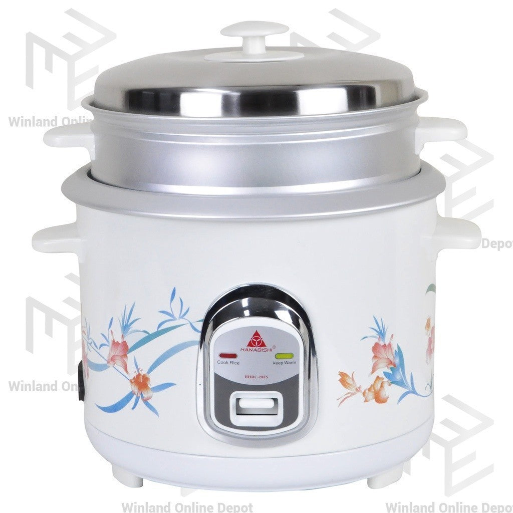 Hanabishi Rice Cooker 2.8L serves 15 cups with Steamer