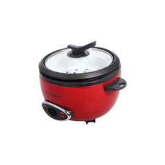 Hanabishi Rice Cooker 1L serves 5 cups Glass Cover Teflon Inner Pot with Steamer HRC10BRC