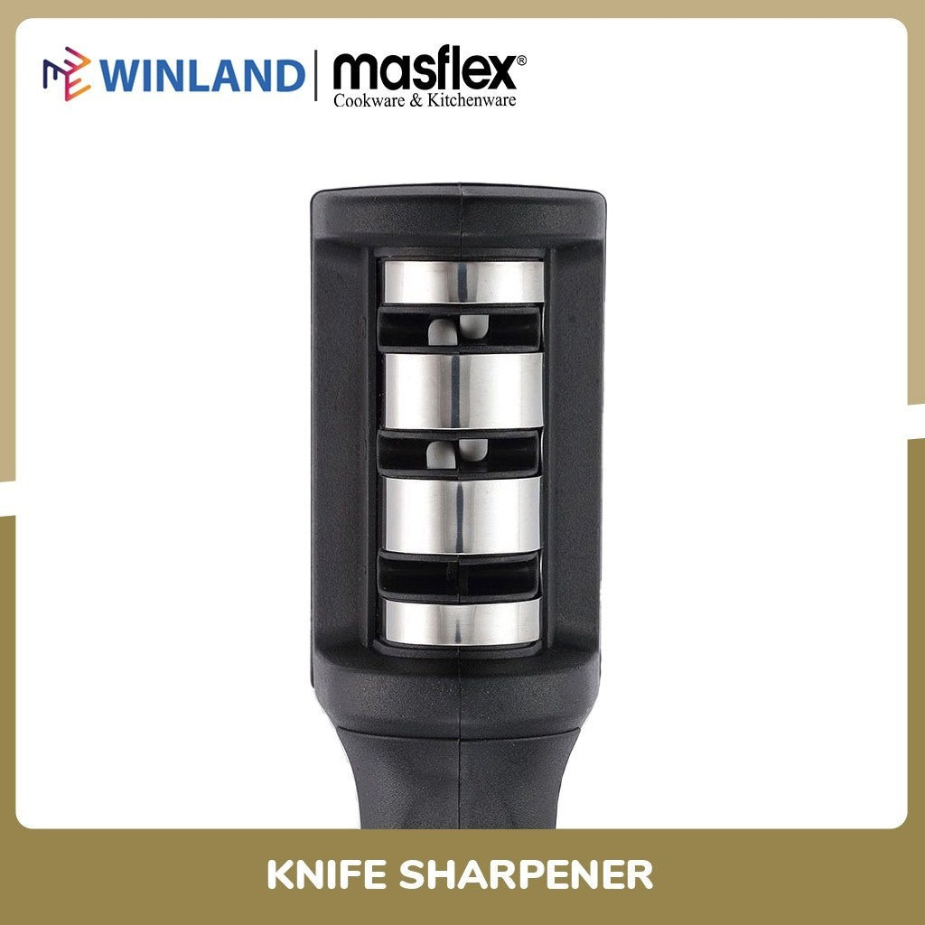 Masflex by Winland Knife Sharpener 3 Stages Professional Kitchen Sharpening Stone Grinder knives