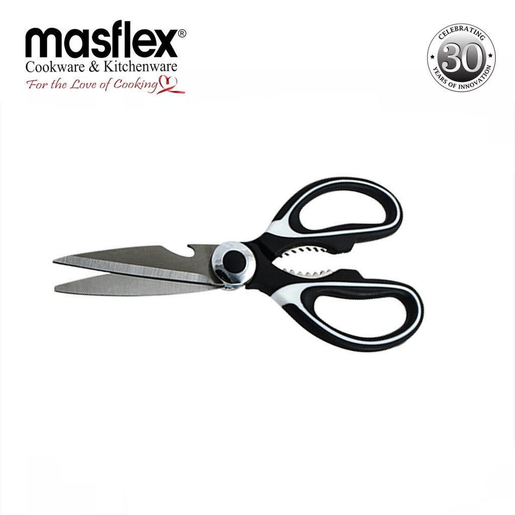 Masflex by Winland Stainless Steel Kitchen Scissors with Built-in Bottle Opener HI-462