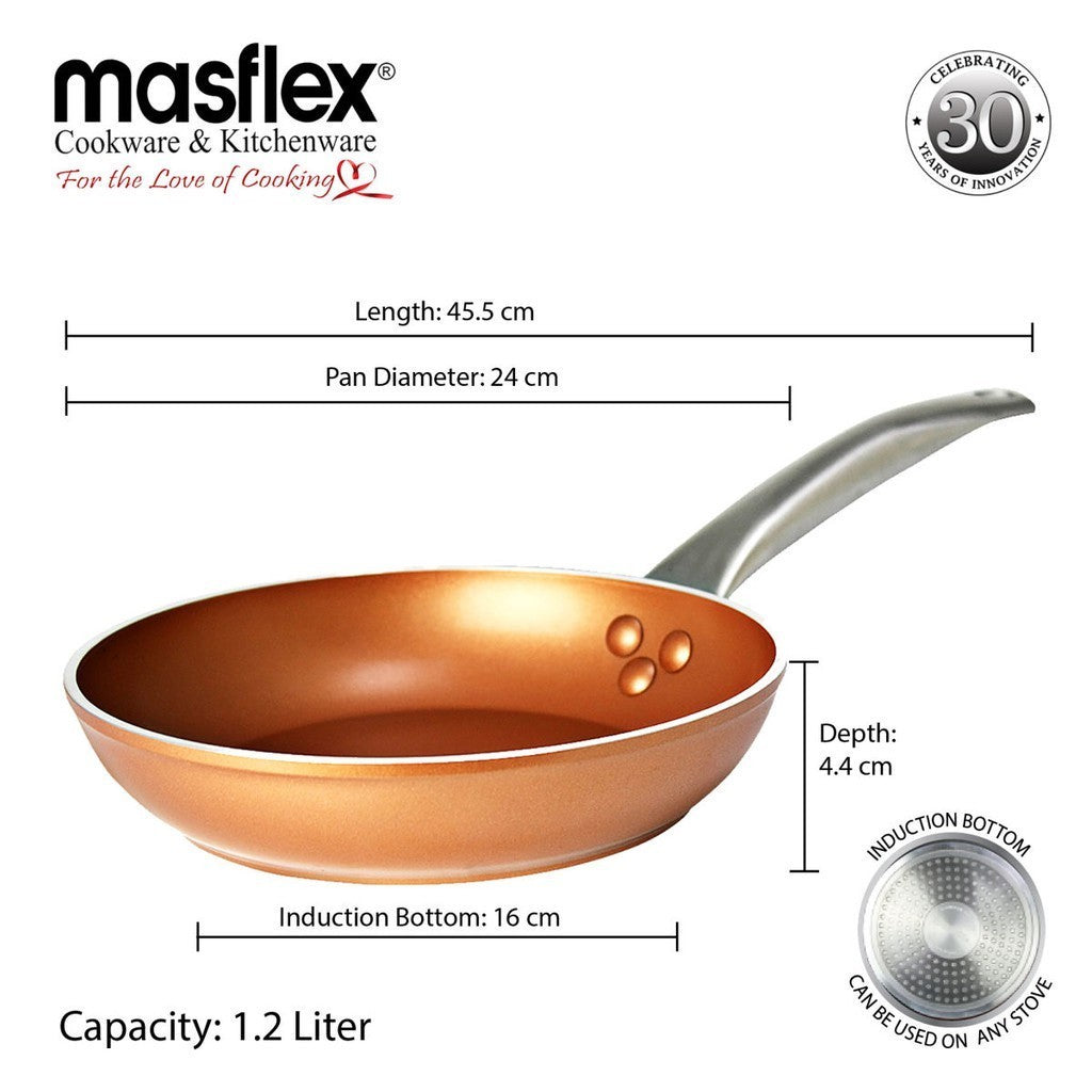 Masflex by Winland 24cm Forged Copper Series Fry Pan Non Stick Induction Frying Pan NK-24