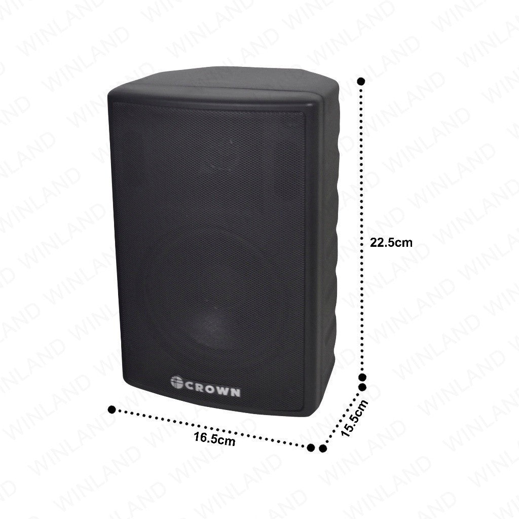 Crown 2pcs 2-way Surround Speaker Audio Sound 150watts with Free Wall Bracket BF-5515