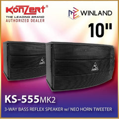 Konzert 3-Way 10 Inch Speaker System with Neo Horn Tweeter 550 Watts KS-555MK2