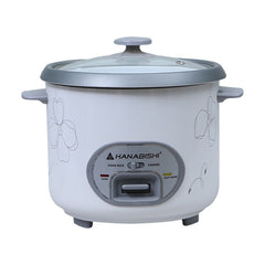 Hanabishi Rice Cooker 1.8L serves 10 cups Glass Cover w/ Steamer HRC18R2C