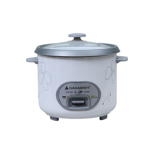 Hanabishi by Winland Rice Cooker 1.5L serves 4-5 cups Glass Cover w/ Steamer HRC15R2C