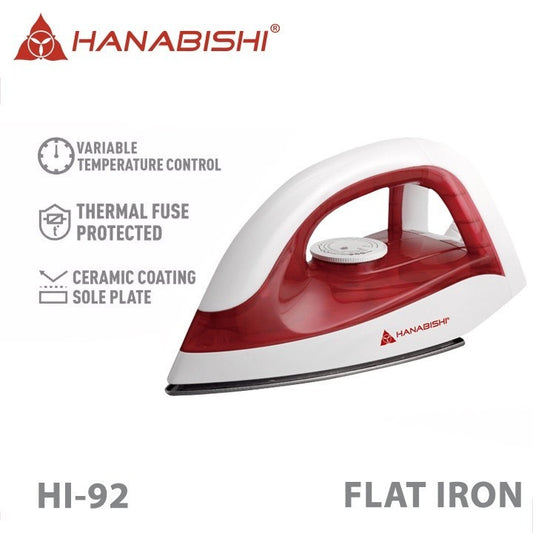 Hanabishi by Winland Non-stick Dry / Flat Iron for Clothes HI92