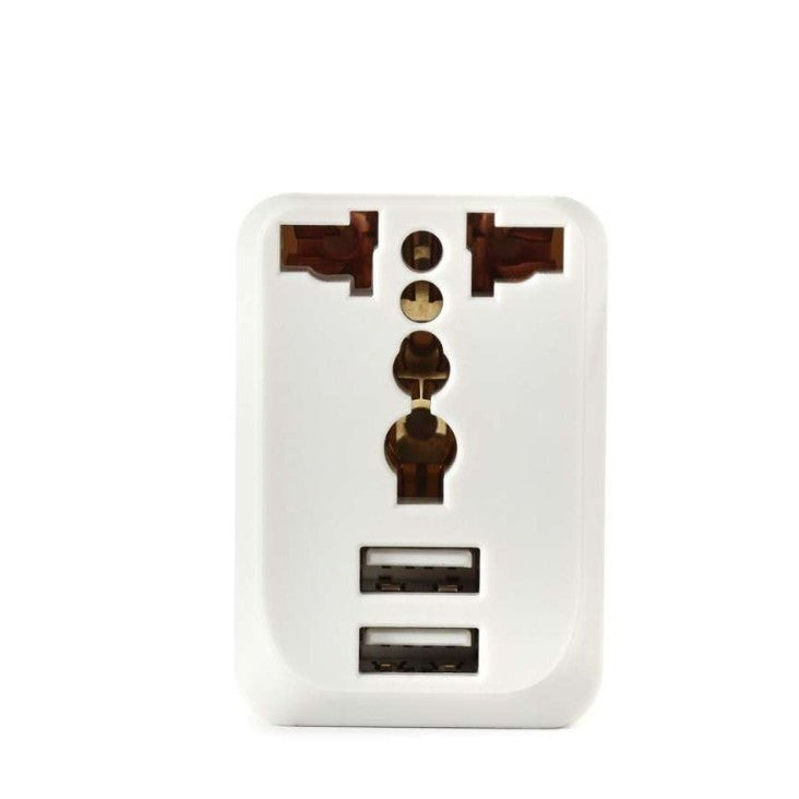 Royu by Winland Universal Adapter Adaptor with 2 USB Ports Adapter Socket Adapter Plug REDPL125