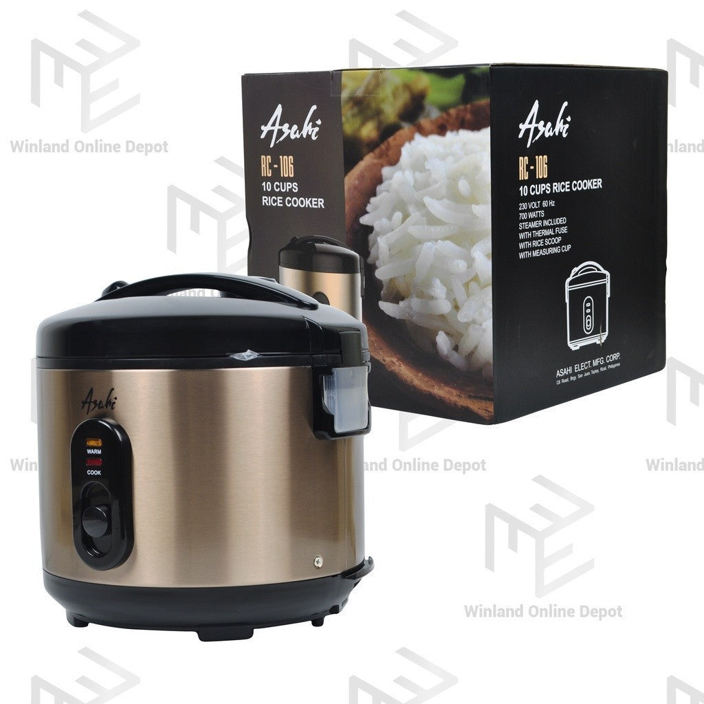 Asahi by Winland 10 Cups Rice Cooker with Aluminum Non-stick Inner Pot RC-106