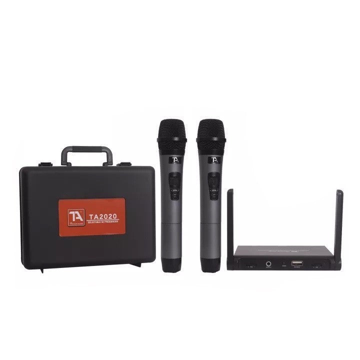 Titanium Audio Rechargeable Dual Wireless Microphone Up to 30M-80M Transmitter range