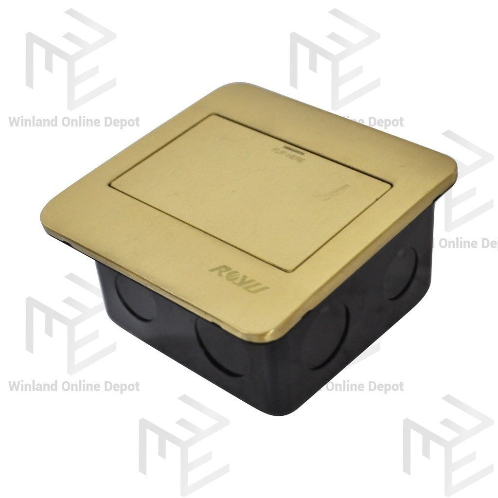 Royu Bronze Square Floor Receptacle Window Opening Bronze (Fixture Only) RWF60