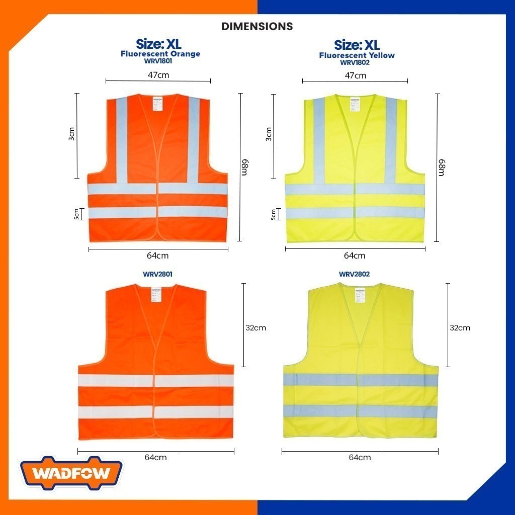 Wadfow 5cm High Reflective Strip / Reflection Vest With Tricot Waistcoat