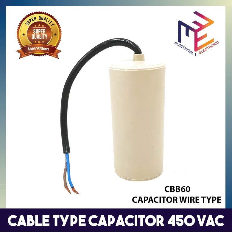 Comar by Winland 450VAC Non Polar Motor Run Round Capacitor 5% CBB60 Cable Type