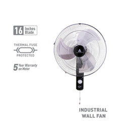 Hanabishi 16inch Industrial Wall Fan & Orbit Fan / Electric Fan,Heavy Duty HIWF160W