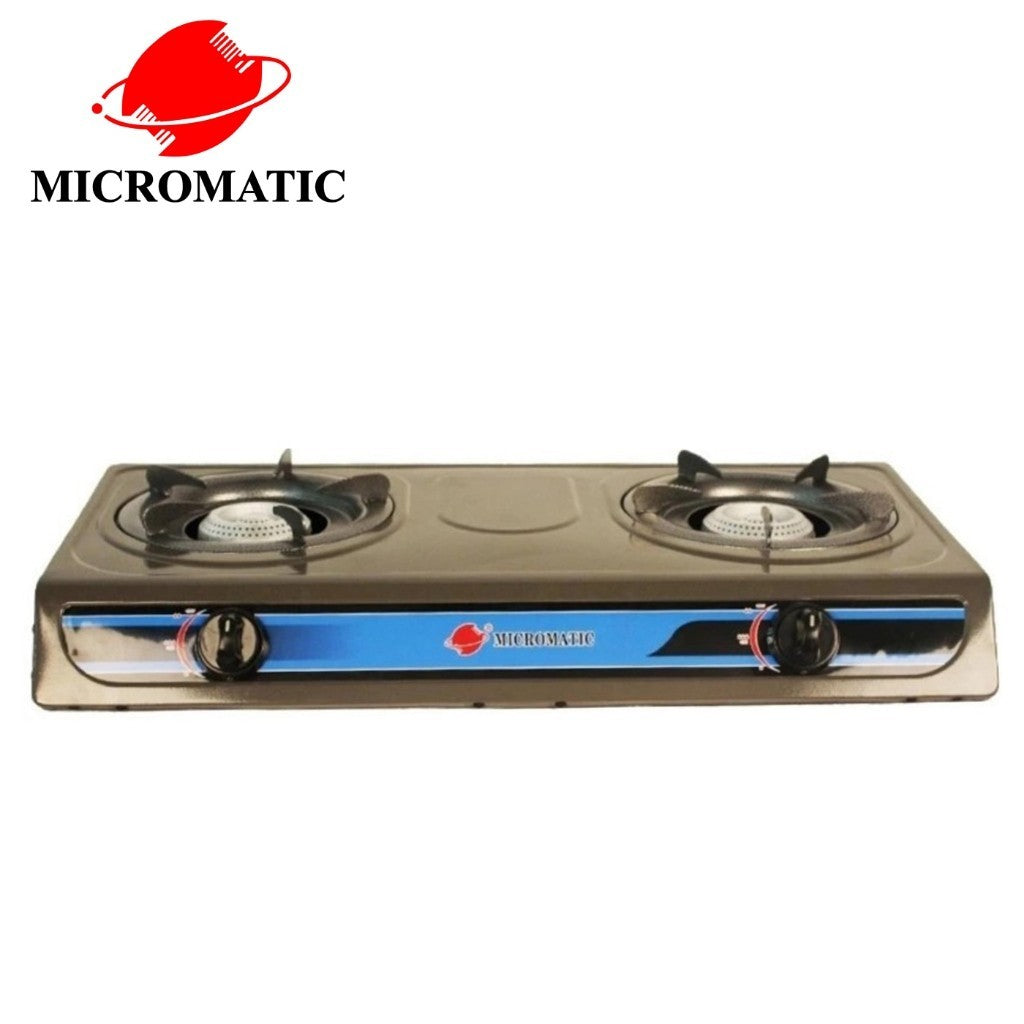 Micromatic by Winland Double Burner Stainless Steel Gas Stove with Free Regulator MGS-222