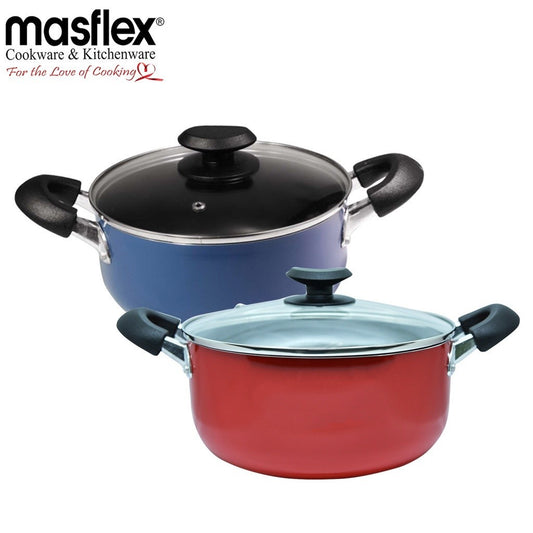 Masflex by Winland NON-STICK INDUCTION CASSEROLE WITH GLASS LID 20cm NS-CX-808