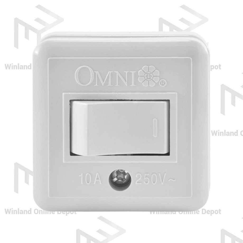 Omni by Winland Surface Mounted Convenience Switch / Electrical Switch 10A/250v~ WSS-003