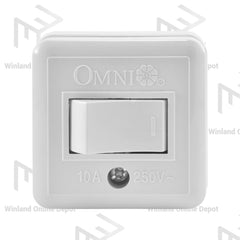 Omni by Winland Surface Mounted Convenience Switch / Electrical Switch 10A/250v~ WSS-003