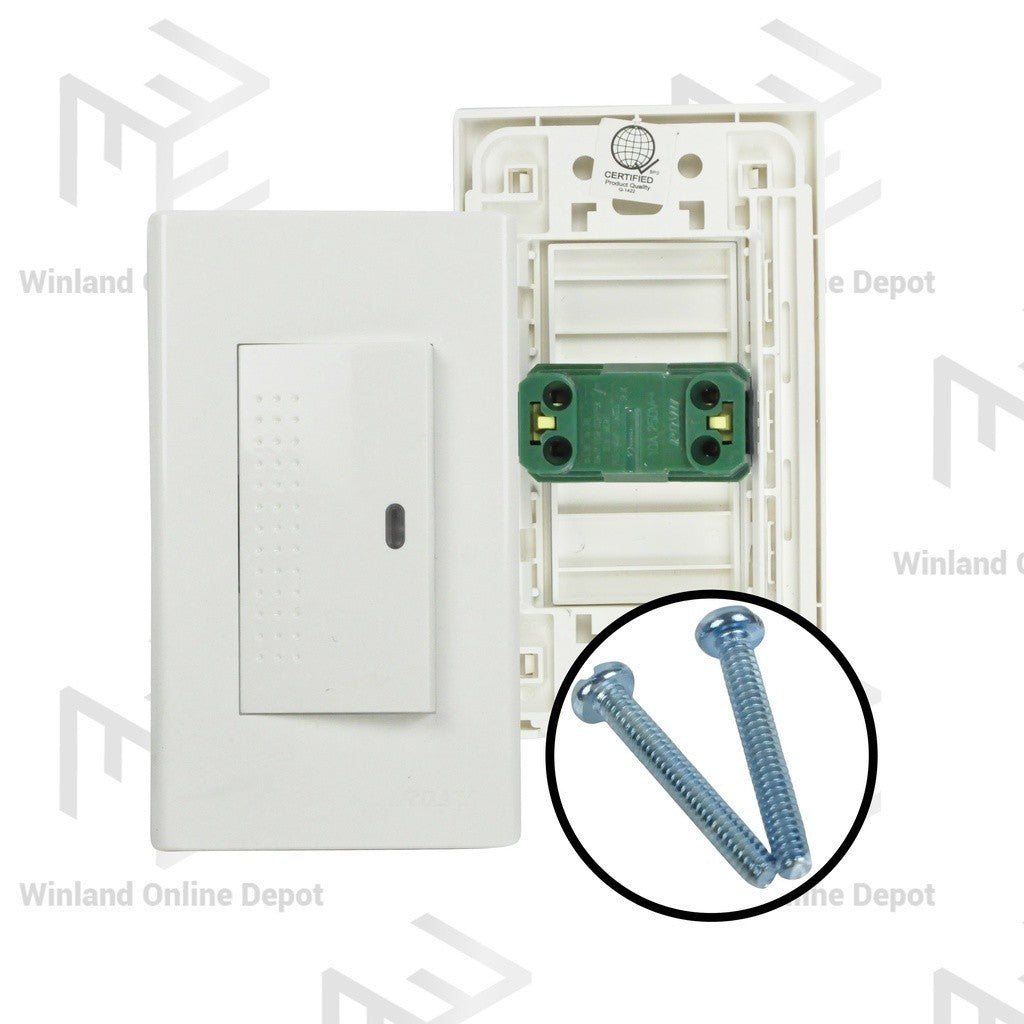 Royu by Winland Wide Series 1-Gang Switch w/ LED Set (10A / 250V~) WD601