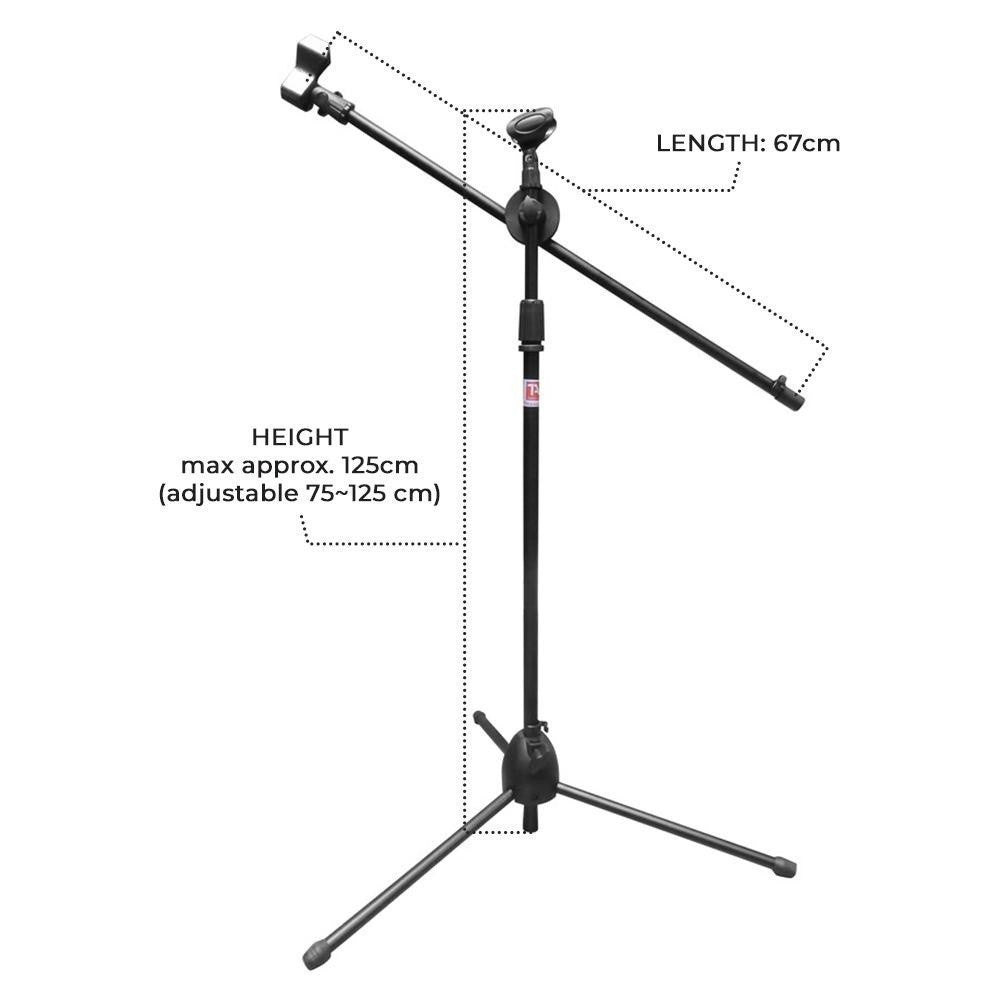 Titanium Audio TA15B Professional Boom Microphone Stand with Tripod Base