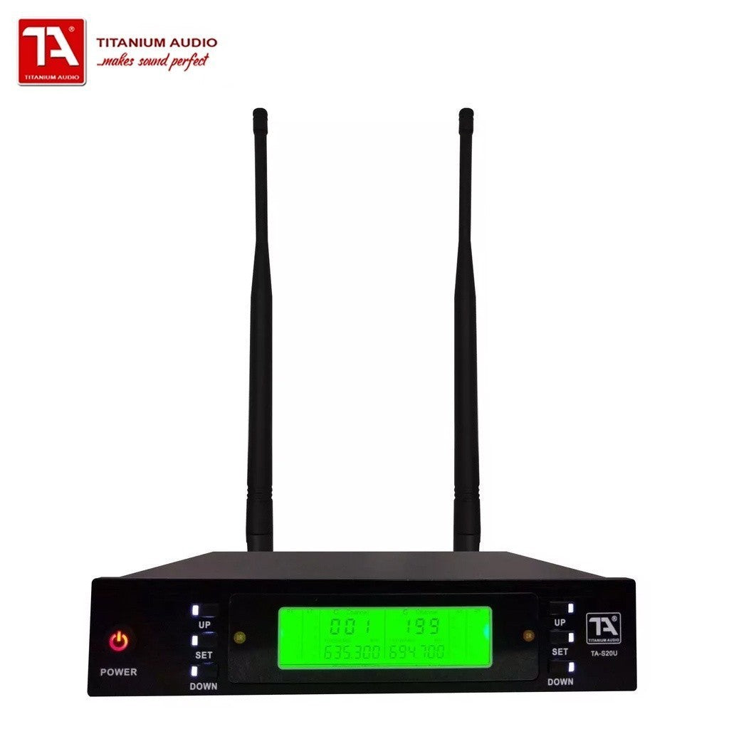 Titanium Audio Dual Channel Wireless Microphone UHF Programmable 200CH (KTV Mic) TA-S20U