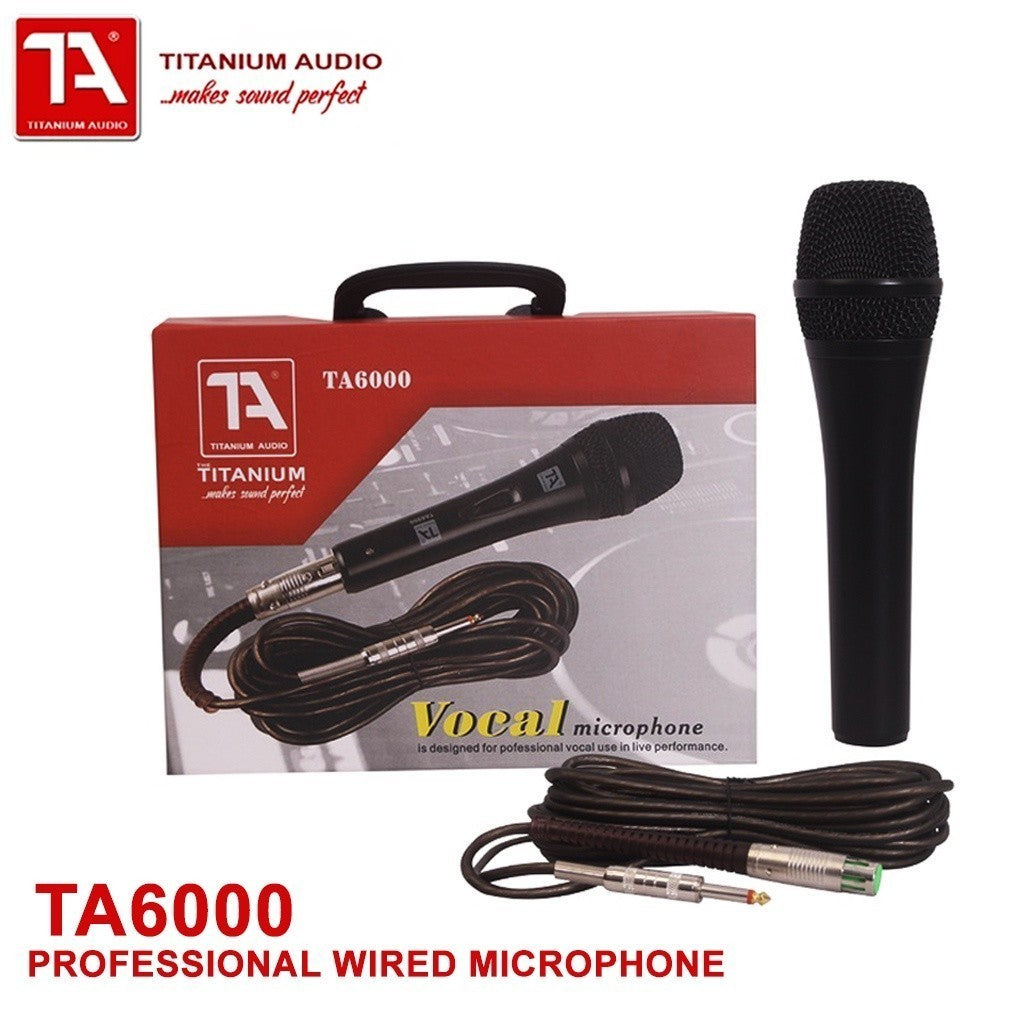 Titanium Audio TA6000 Wired Microphone for Videoke/Karaoke Mic