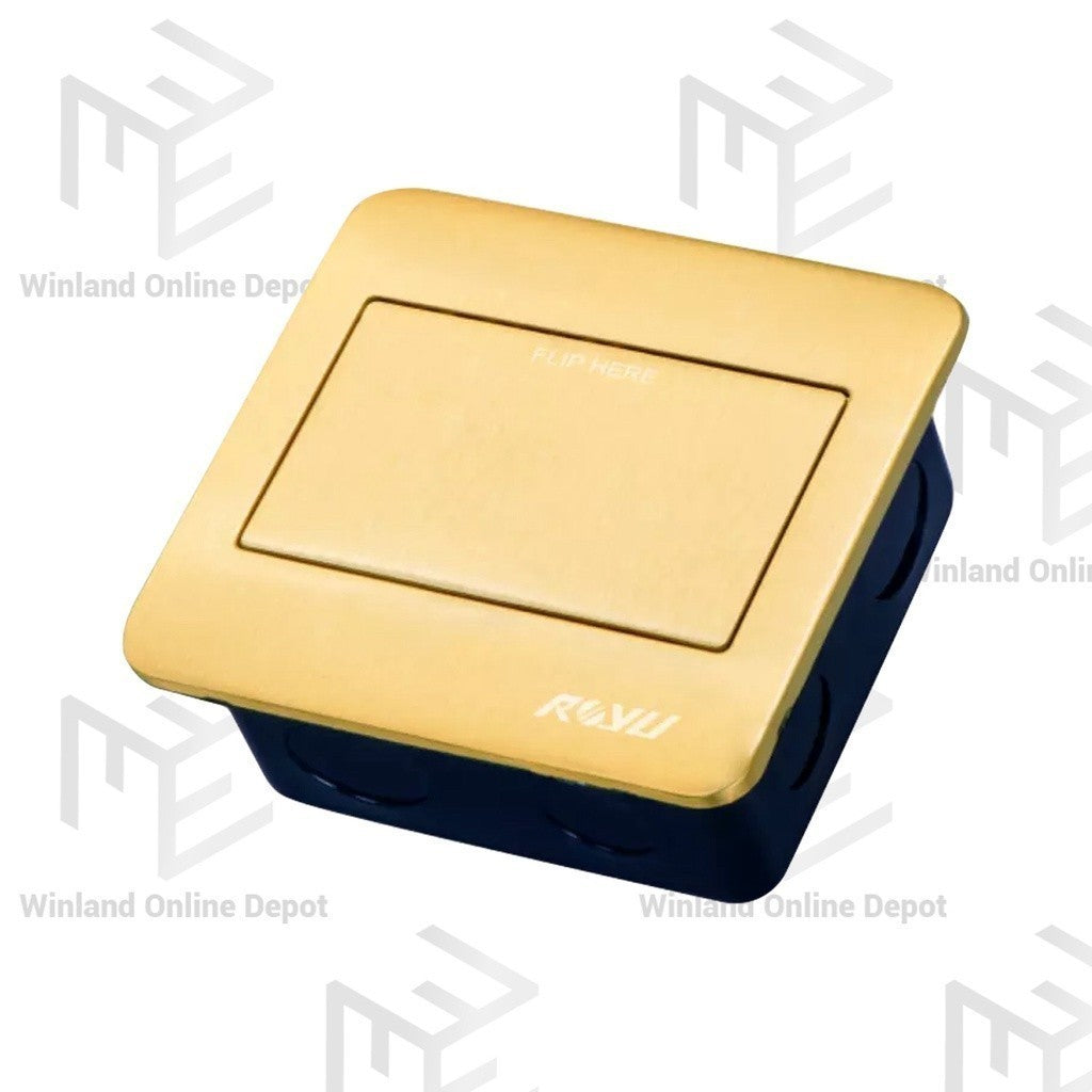 Royu Bronze Square Floor Receptacle Window Opening Bronze (Fixture Only) RWF60