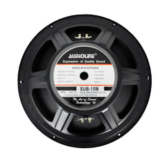 Audioline by Winland Professional Hi-Fi Subwoofer Speaker Audio 15 inches Sub-15M Sub-woofer