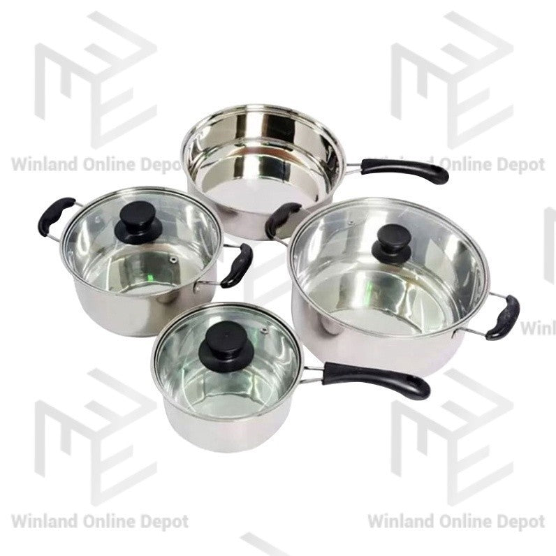 Micromatic by Winland High Quality Stainless Steel Cookware Set 7 pieces MCS-7