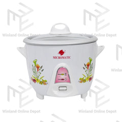 Micromatic Rice Cooker 1.5L 8 Cups Of Rice 620watts Flower Design MRC-8