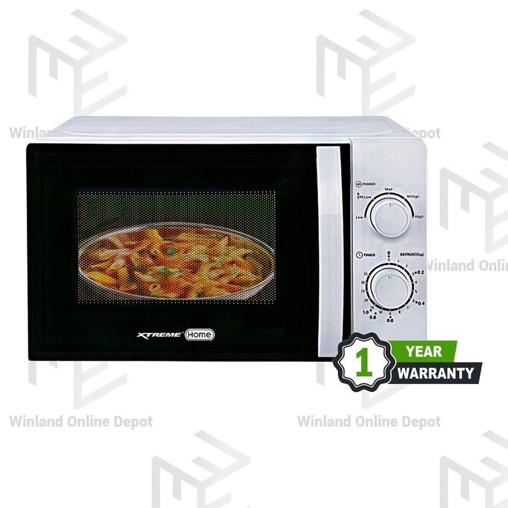 Xtreme HOME 20L Manual Control Microwave Oven Defrost Function & 5 Power Levels XMO-20MS