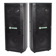 Crown 2pcs 3-Way Dual 6 1/2" x 2 Karaoke Baffle Speaker BF-663