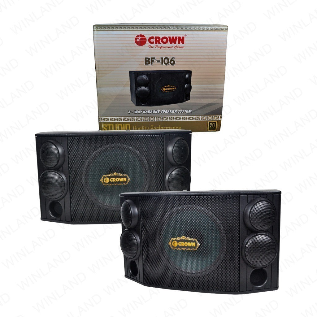 Crown 3-Way Karaoke Speaker System 600 watts BF-106 (2)pieces per order