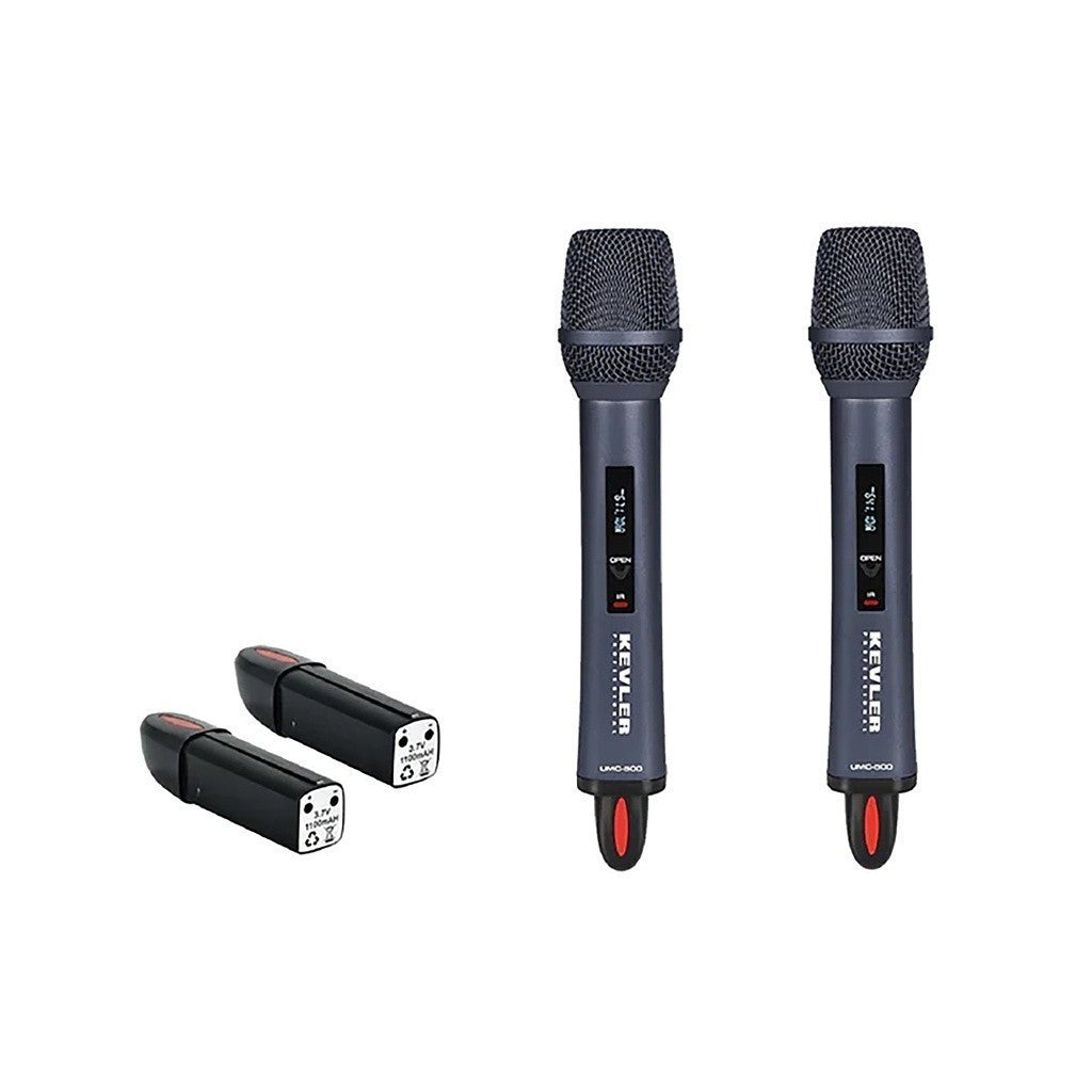 Kevler Dual UHF 1100mAh Wireless Rechargeable Microphone with Dual Antenna UMC-500