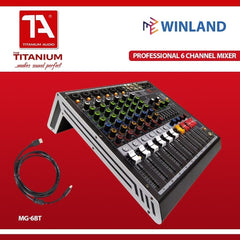 Titanium Audio MG 6BT 6 Channel Audio Mixer with 7-Band Equalizer 32-BIT DSP Effects