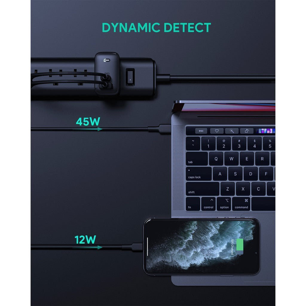 Aukey by Winland PA-B3 Omnia Mix 65W Dual Port USB-C & USB-A PD GaN Wall Charger