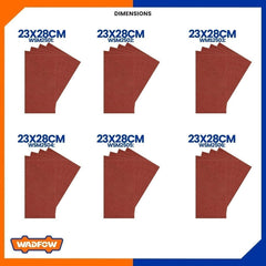 Wadfow WSM25 Sandpaper 50pcs/set Finishing Sanding Sheet 230 x 280mm