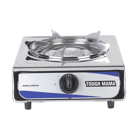 Tough Mama by Winland Stainless Steel Single Burner Gas Stove w/ heavier stainless trivet NTMGS-S1