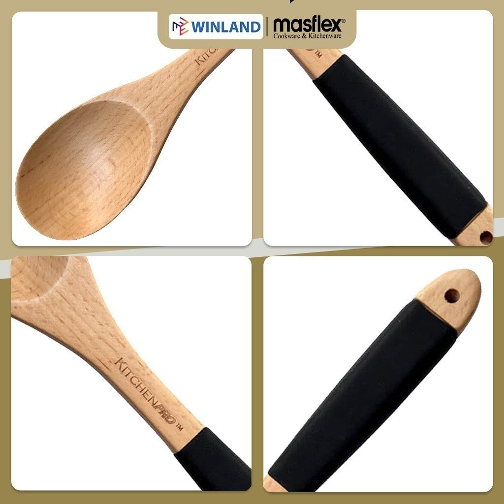 Kitchenpro by Masflex Beech Wood 12 inch / 30 cm Multipurpose Spoon KN-MPS