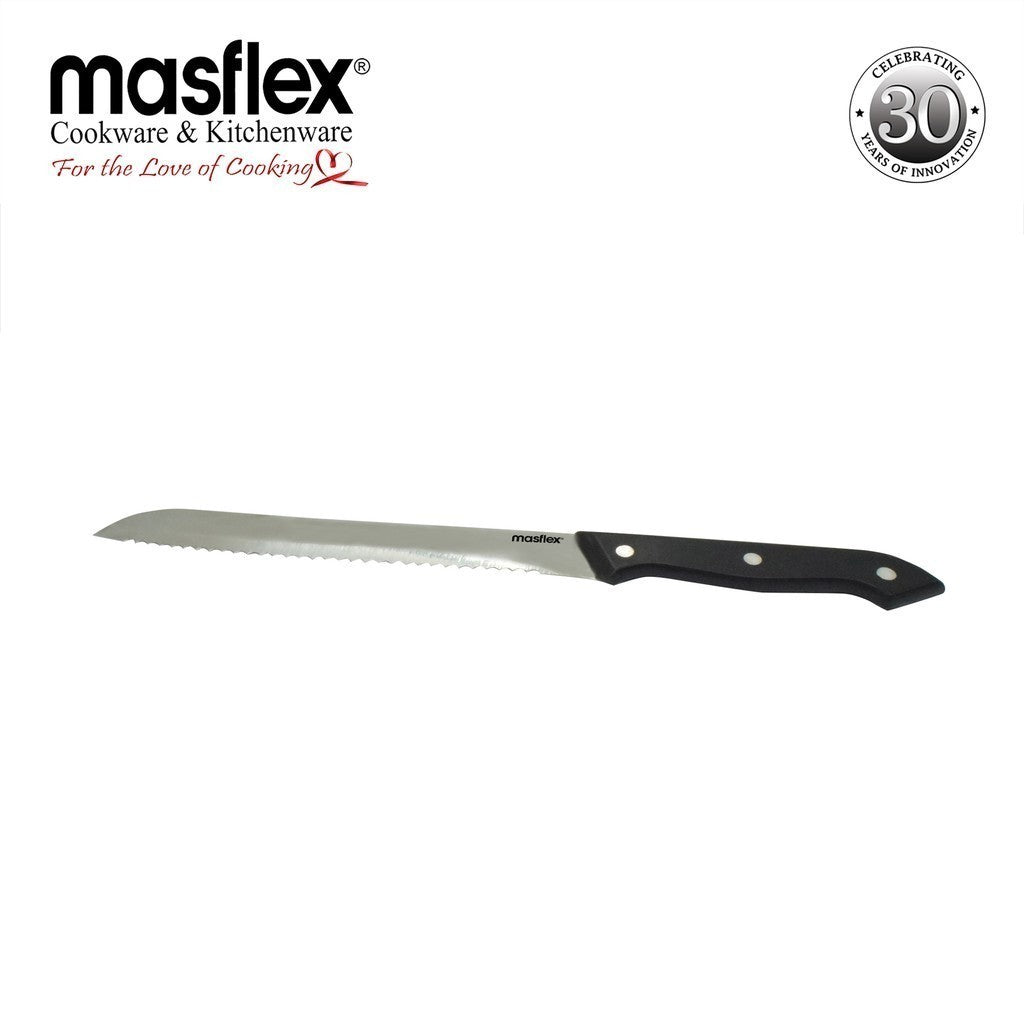 Masflex by Winland Stainless Steel 8 inch Serrated Knife L32.4cm x W2.5cm x H1.5cm WE-8SE