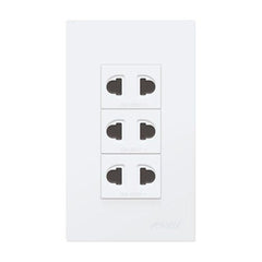 Royu by Winland Wide Series Universal Outlet Set 3 Gang WD115