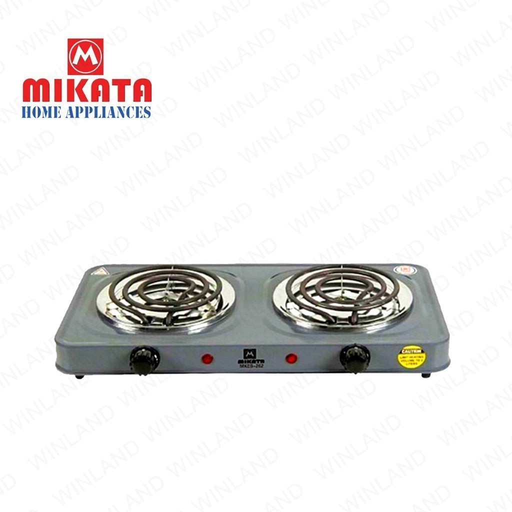 Mikata Double Burner Stainless Electric Stove 230V 2000W Non-Stick Coating MIK-MKES-262