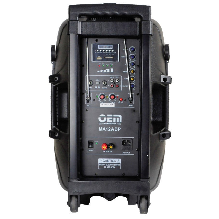 Winland Audio 12" Active Speaker Audio with USB, SD, Bluetooth, FM & FREE Mic 500W MA12ADP *WINLAND*